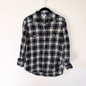 Paige “Trudy” Plaid Flannel Button Down Shirt